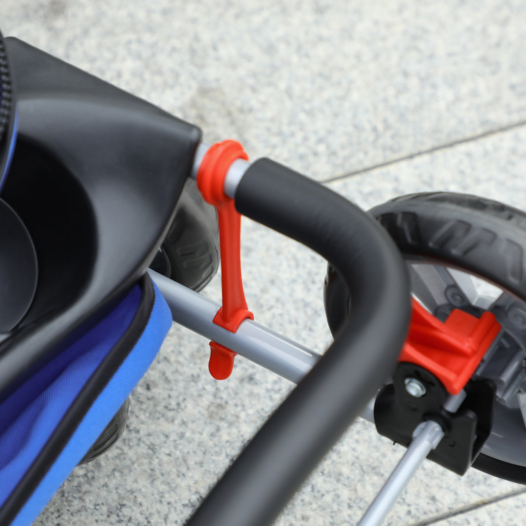 Hundevogn op til 10 kg sammenklappelig regnslag bundkurv 2 kopholdere 75 cm x 45 cm x 97 cm, blå