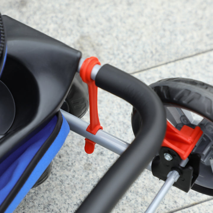 Hundevogn op til 10 kg sammenklappelig regnslag bundkurv 2 kopholdere 75 cm x 45 cm x 97 cm, blå