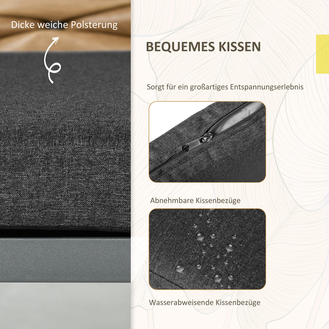 Havestole udendørsstole terrassestole, vejrbestandige, moderne design, 57 x 58 x 87 cm, brun+sort+grå