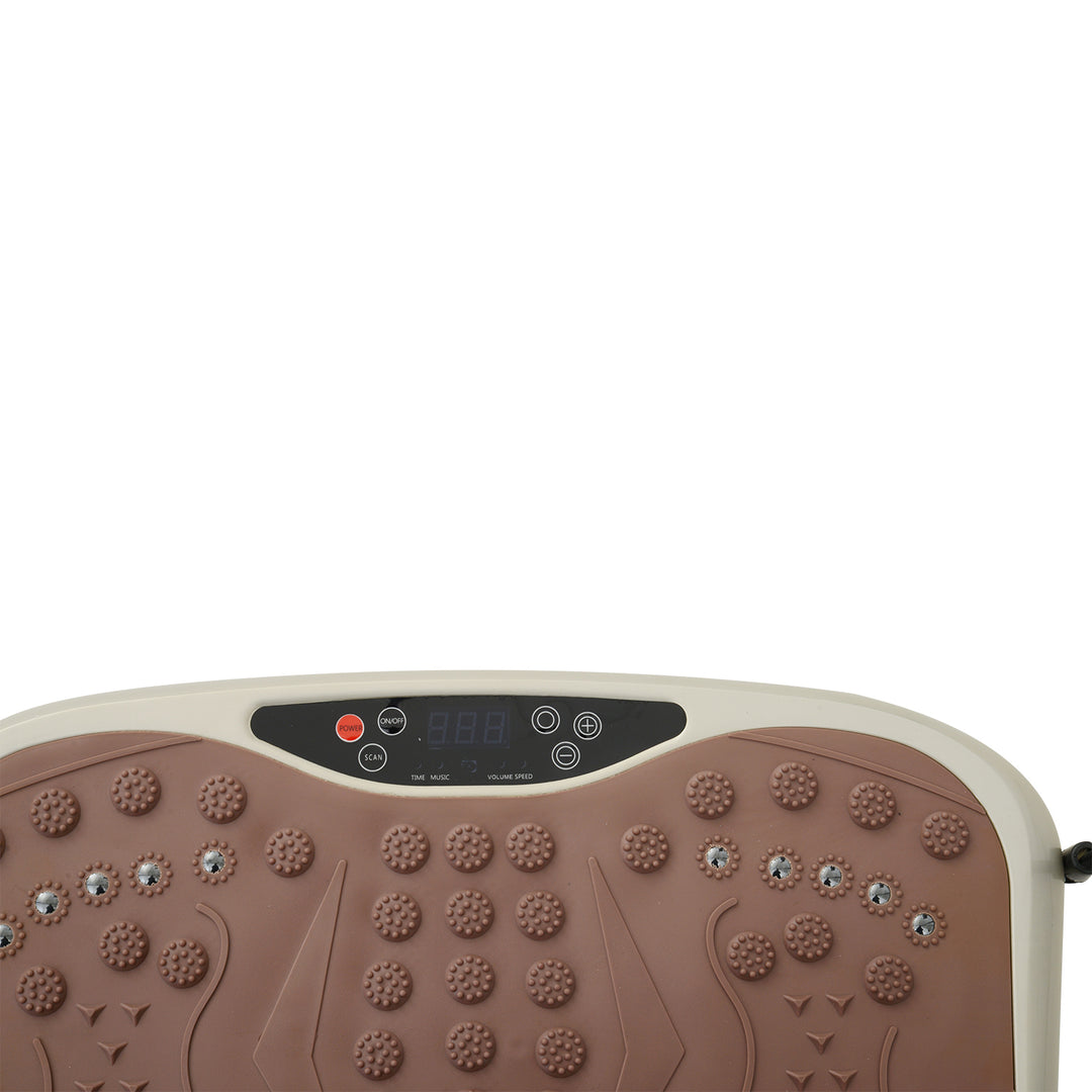 Vibrationsplade vibrationstræner vibrationsapparat fitnesstræner led-display usb-højttaler træningsbånd fjernbetjening