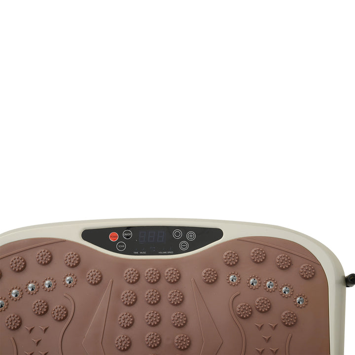 Vibrationsplade vibrationstræner vibrationsapparat fitnesstræner led-display usb-højttaler træningsbånd fjernbetjening