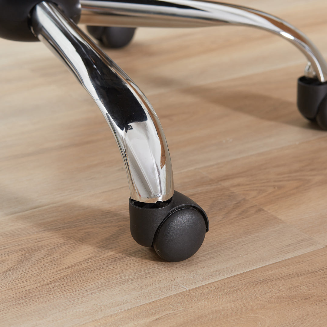 Ergonomisk kontorstol, gamingstol, drejestol med vippefunktion, højdejusterbar skrivebordsstol, skum, net, sort, 63 x 65 x 109-119 cm