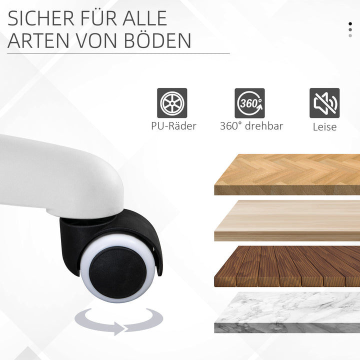 Massagebordstol 78-86 cm højdejusterbar kontorstol drejestol computerstol med usb trin arbejdsstol med vibrationsfunktion lændepude massagefunktion pink