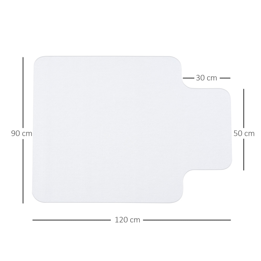 Stolemåtte til hårde gulve, 90 x 120 cm, skridsikre, transparente gulvmåtter til beskyttelse af træ og fliser, til kontor og hjem