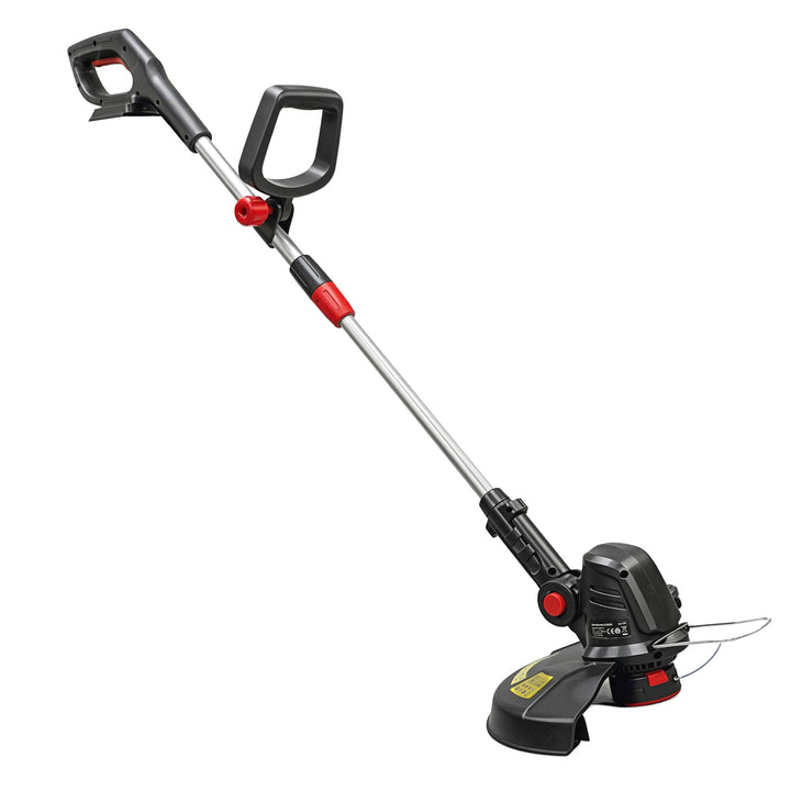 Batteridrevet plænetrimmer/buskrydder med 30 cm klippebredde