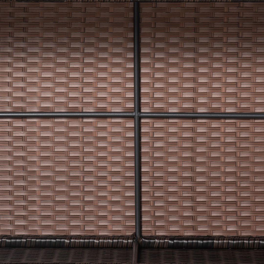 Garden sidebord sofabord havebord balkonbord polyrattan brun 85 x 50 x 39 cm