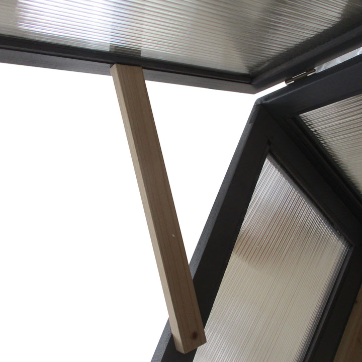 Højbed af træ med kold ramme 2-i-1 drivhus tomathus grøntsagsbed urtebed plantekasse til have balkon og terrasse polycarbonat grå 120 x 54 x 112/122 cm