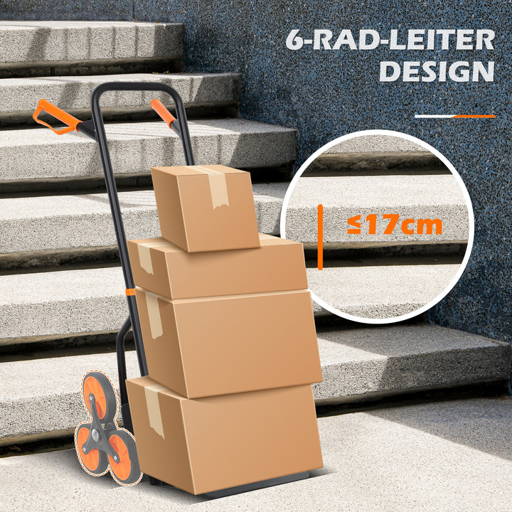 Trappevogn, foldbar transportvogn med stålramme, maks. 120 kg