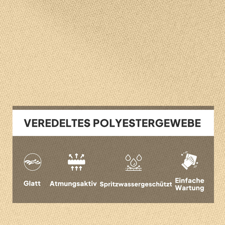 Siddehynde, udendørs siddehynde til hængekurve og gyngestole, udendørs hynde, beige