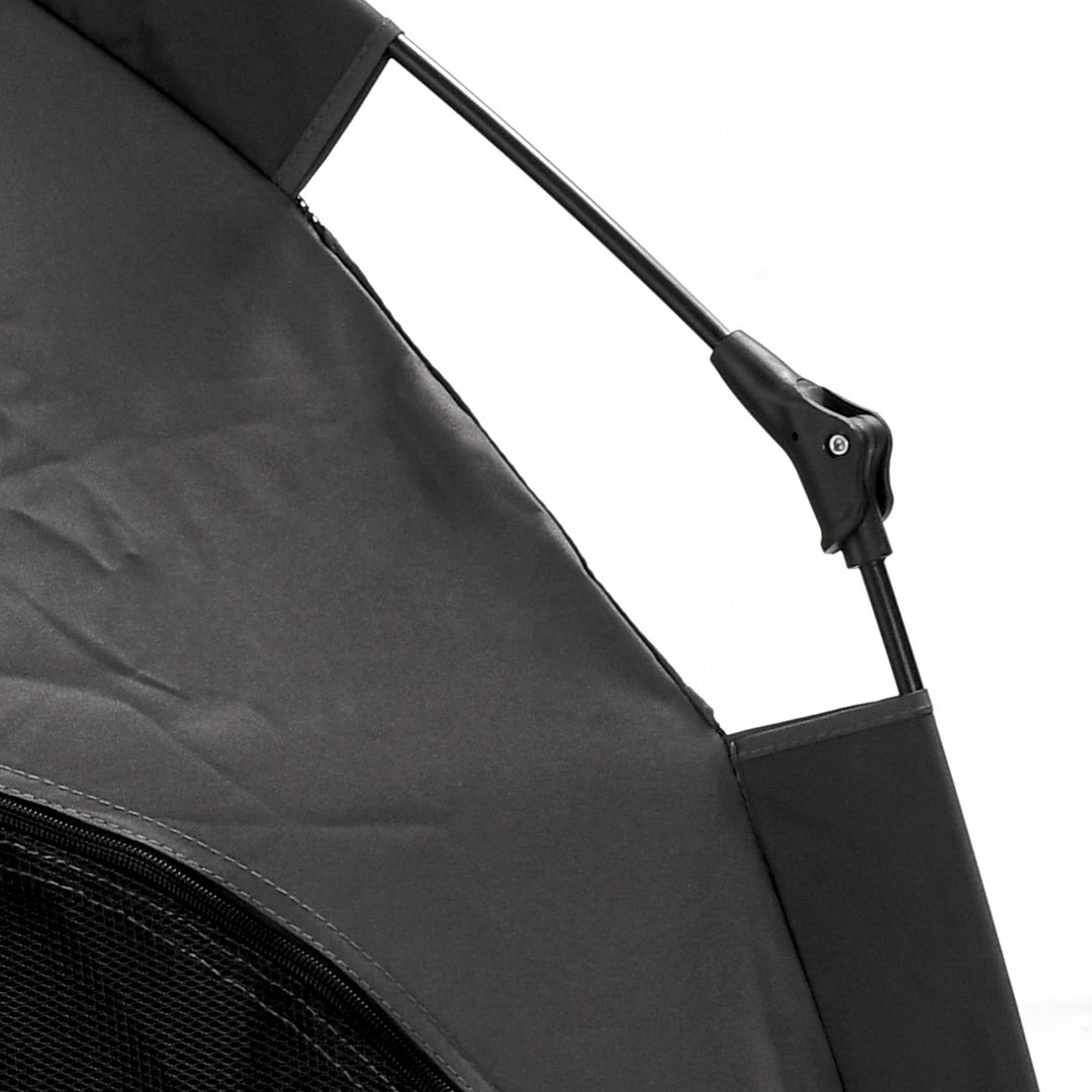 Kæledyrstelt, hundetelt, sammenklappeligt, vejrbestandigt, hundehus, til store hunde, sort