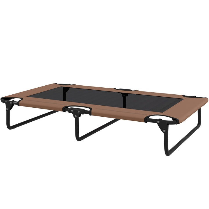 Bærbar forhøjet hundeseng, forhøjet hundeseng med åndbart net, til store hunde, kaffe