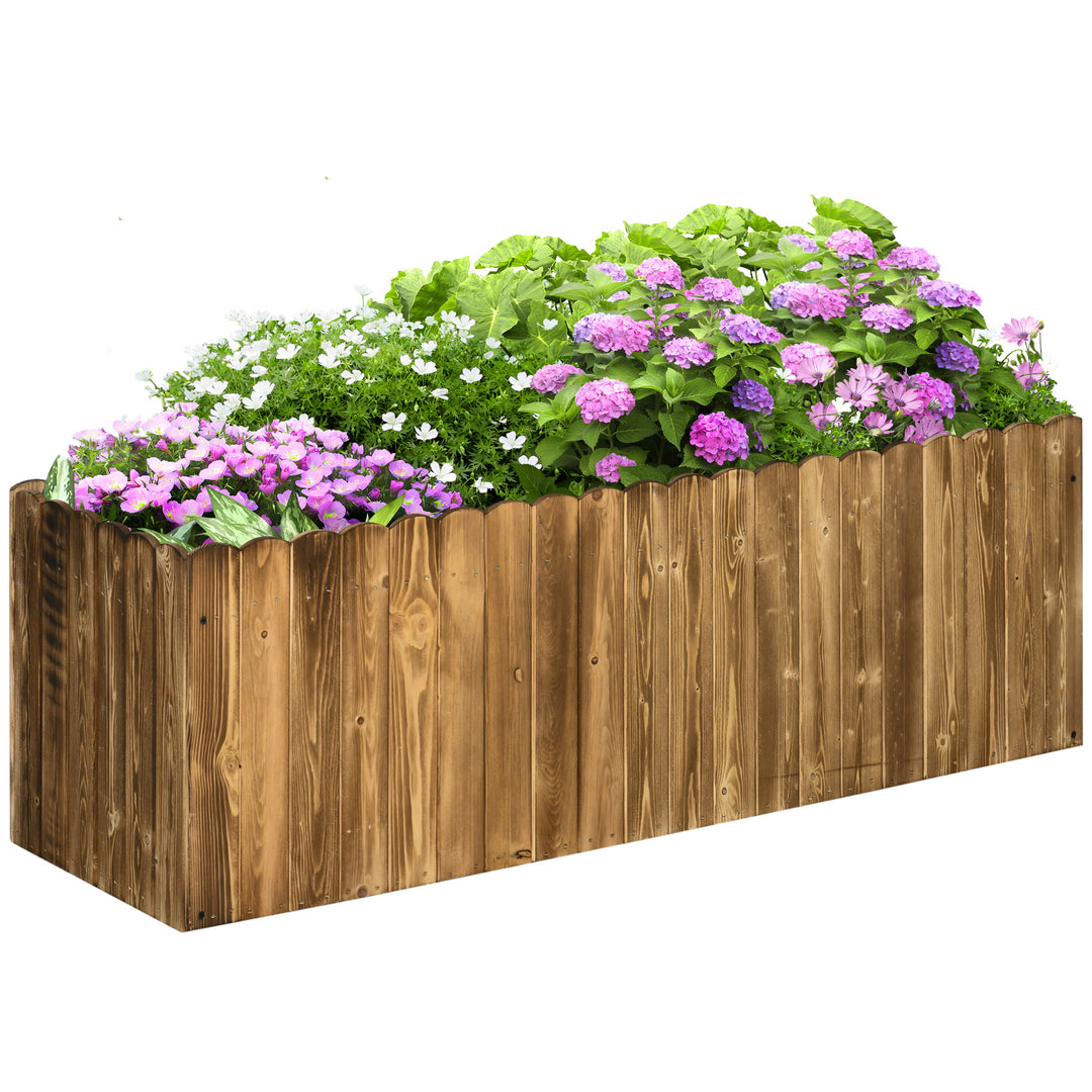 Højbedspotte, urtehave, grøntsagspotte, blomsterbed, plantekasse, fyrretræ, 120 x 40 x 40 cm