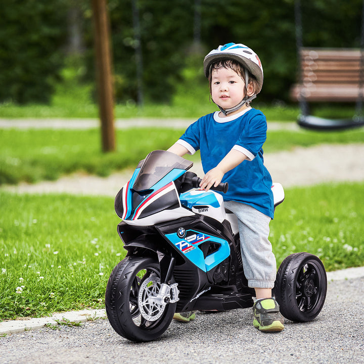 El-motorcykel til børn med forlygter og 3 musiktilstande, til børn 1,5-5 år, blå, 82,5 x 42 x 54 cm