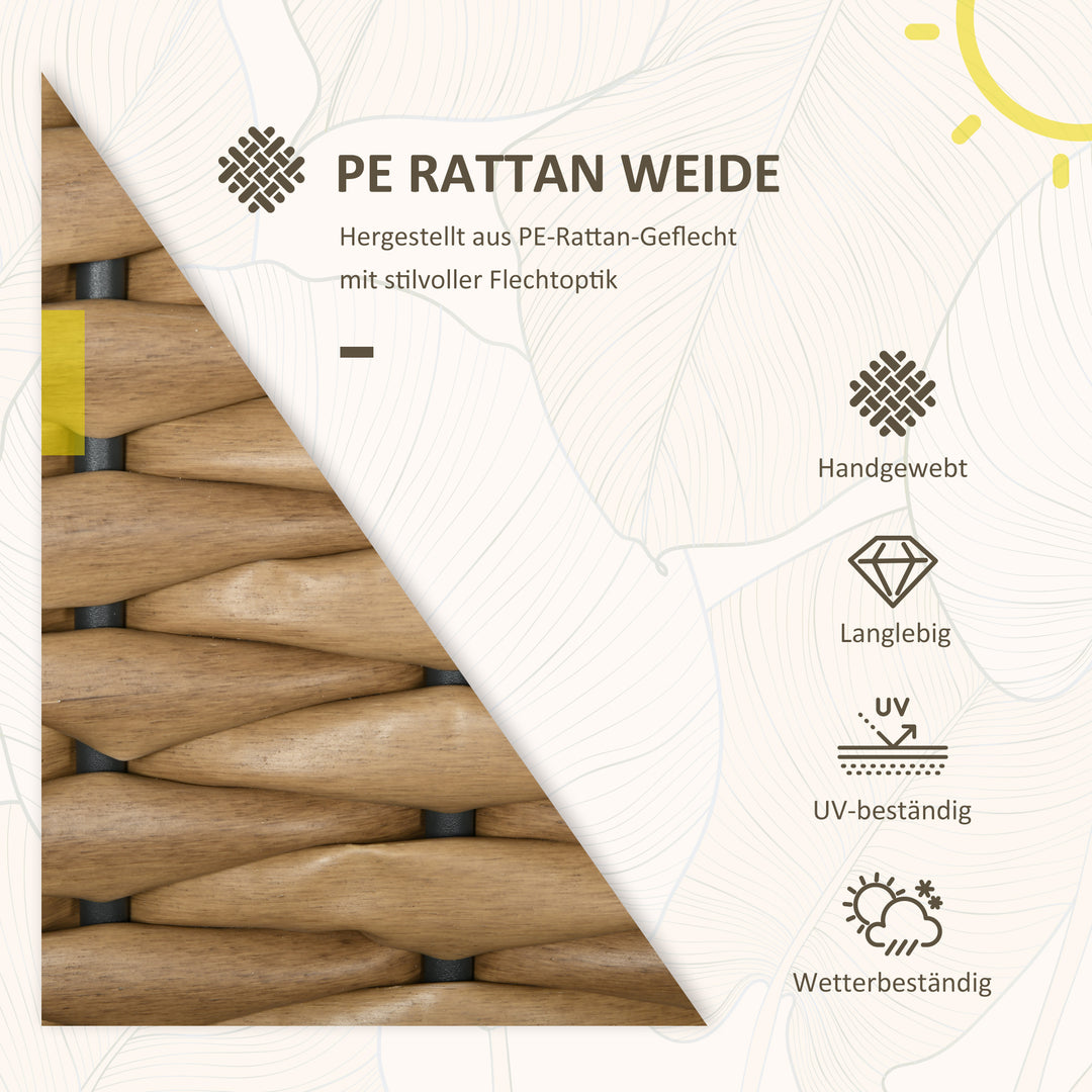 Havestole udendørsstole terrassestole, vejrbestandige, moderne design, 57 x 58 x 87 cm, brun+sort+grå