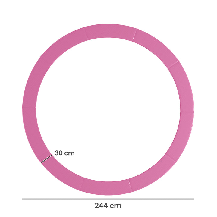 Reservekantbetræk til trampoliner, vandtæt, rivefast, Ø244 cm, pink