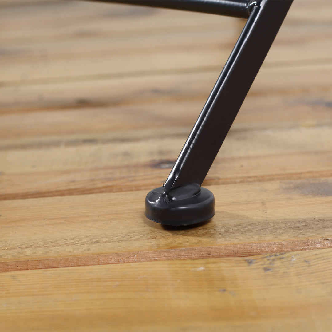 Havesiddegruppe til 2 personer bistrosæt 1 bord + 2 foldbare stole til terrasse altan metal grå