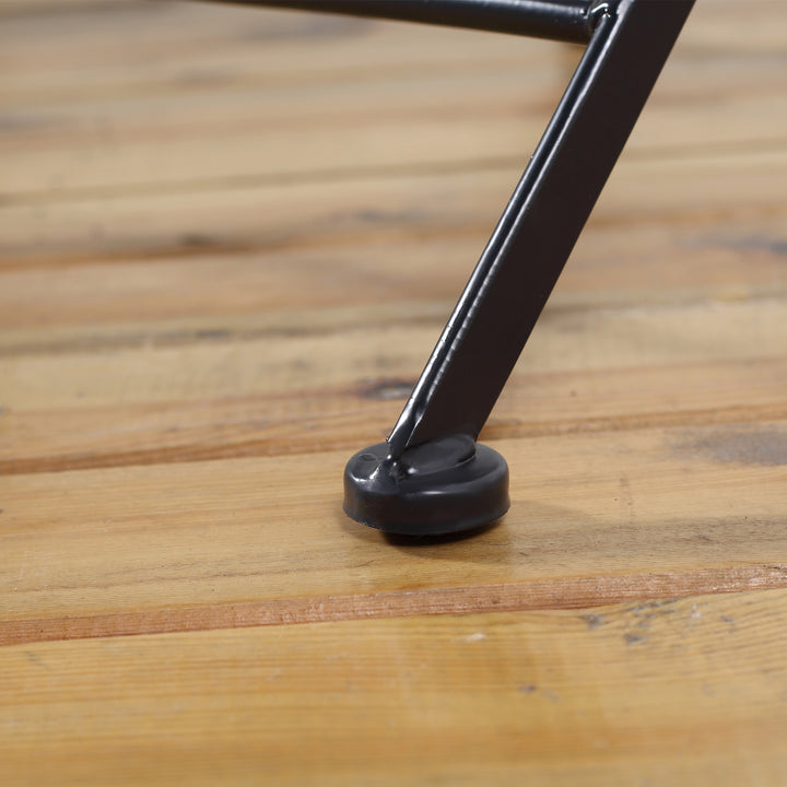 Havesiddegruppe til 2 personer bistrosæt 1 bord + 2 foldbare stole til terrasse altan metal grå