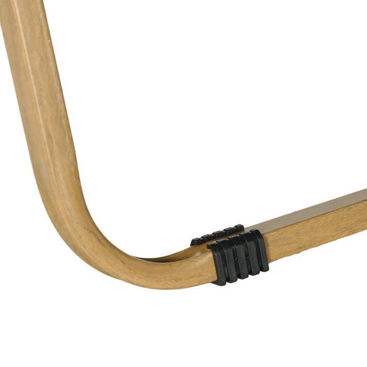 Campingstole, 2 x strandstole, foldbare, stål, trælook, mørkegrå