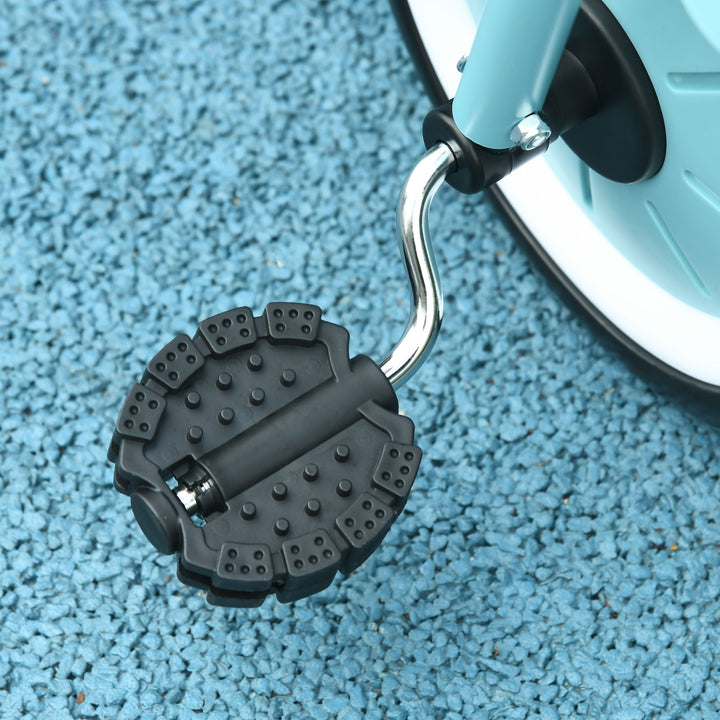 Trehjulet cykel til børn 2-5 år, højdejusterbart sæde, ringeklokke, cykelkurv, metalstel, blå