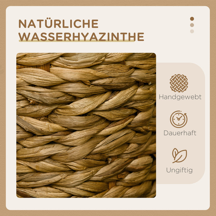 Kradsetønde, 47 cm, 2 huler, pude, kradsetræ med katteseng, vandhyacint kattetårn, lysebrun