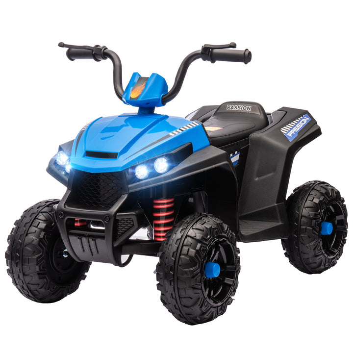 Elektrisk børne-quad, lys og musik, affjedring, 5 km/t, 50 min. køretid, til 3-5 år, blå