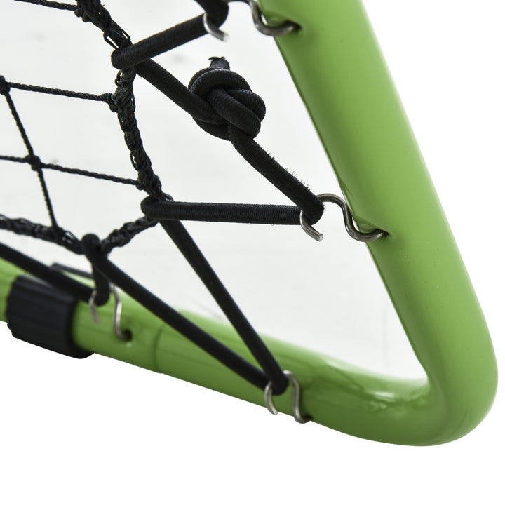 Fodbold-rebounder Kickback-mål Rebound-vægnet til baseball og basketball, dobbeltsidet rebound, justerbar i 5 positioner, metal, grøn og sort, 75 x 75 x 64 cm