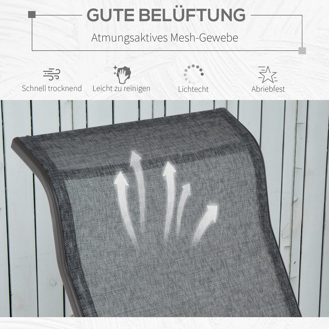 Havegyngestol, havestol, afslapningsstol, havegynge, metalgyngestol til have, terrasse, balkon, Texteline grå+brun, 60 x 78 x 105 cm