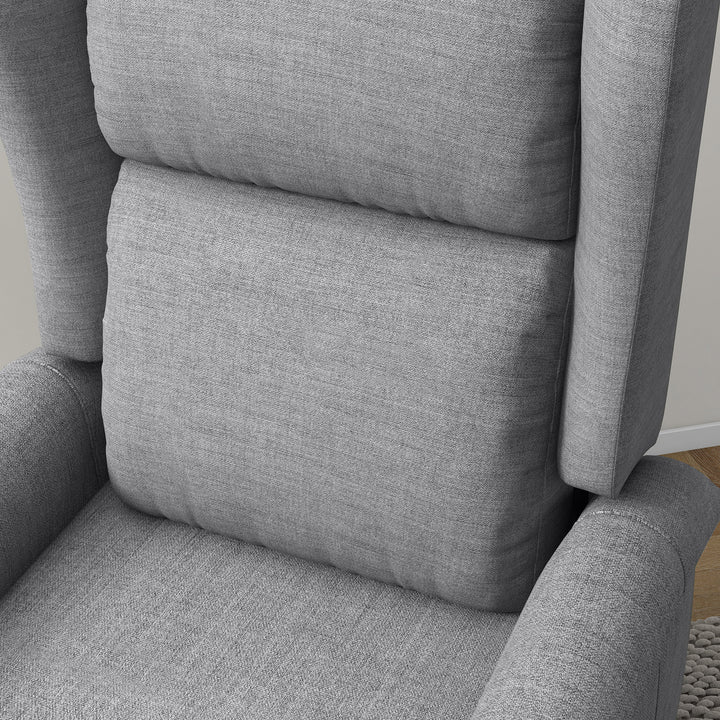 Lænestol med justerbar lænefunktion, løftehjælp, lænefunktion, op til 200 kg, 72,5x94x109 cm, grå