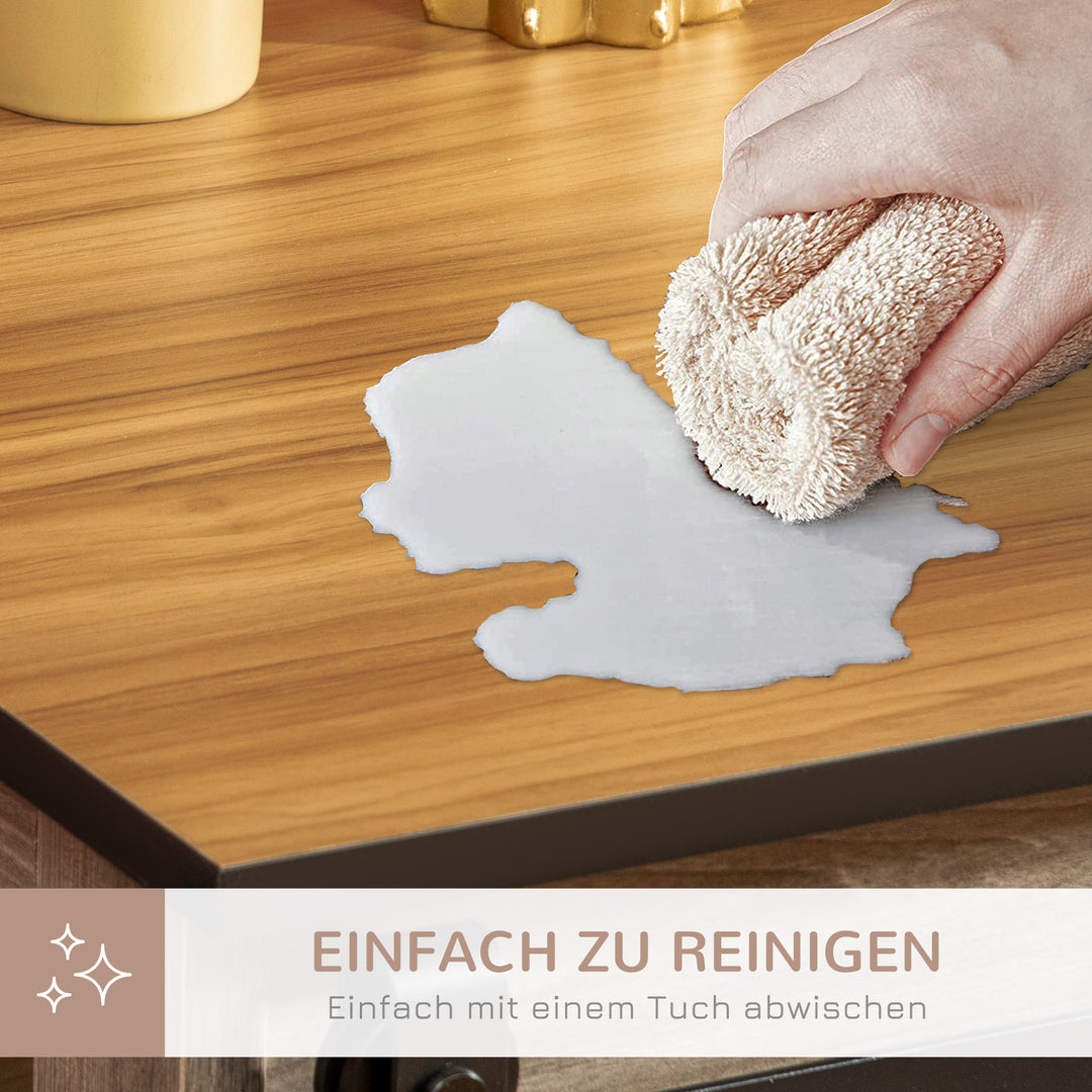 Hundebur med 2 døre, transportkasse til hunde, rustikt design, låsbar, brun