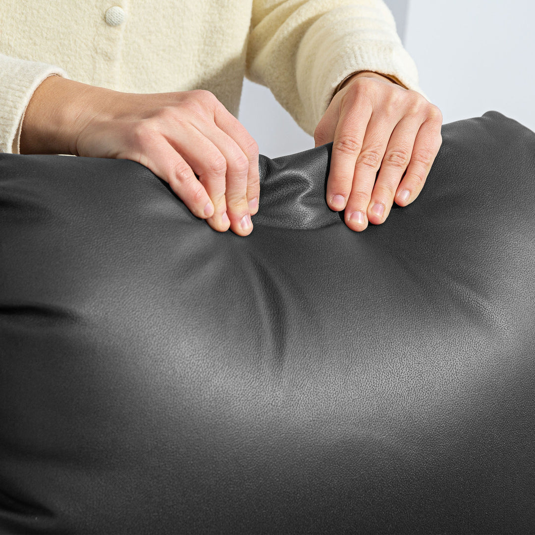 Massagestol med klapbord og fodstøtte, 77 cm x 93 cm x 105 cm, sort