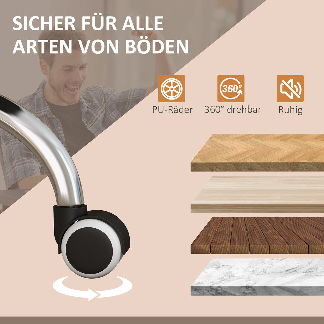 Massagestol kontorstol med massagefunktion, inklusive fodstøtte, højdejusterbar, 64 cm x 70 cm x 118 cm, sort