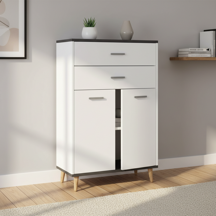 Kommode, 97 x 60 x 28 cm, hvid