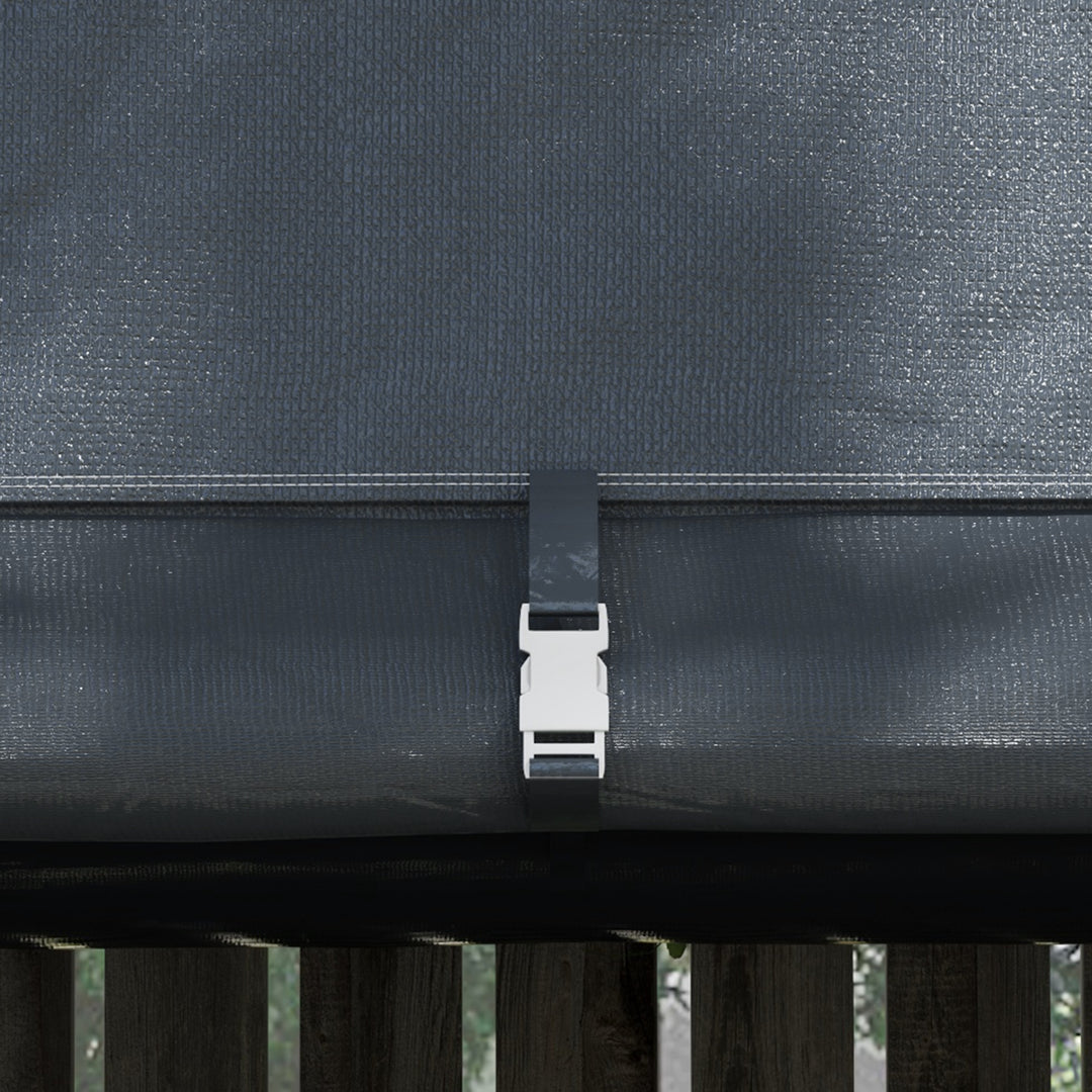 Opbevaringstelt til haven, robust stålramme, store døre, 3x3m, grå