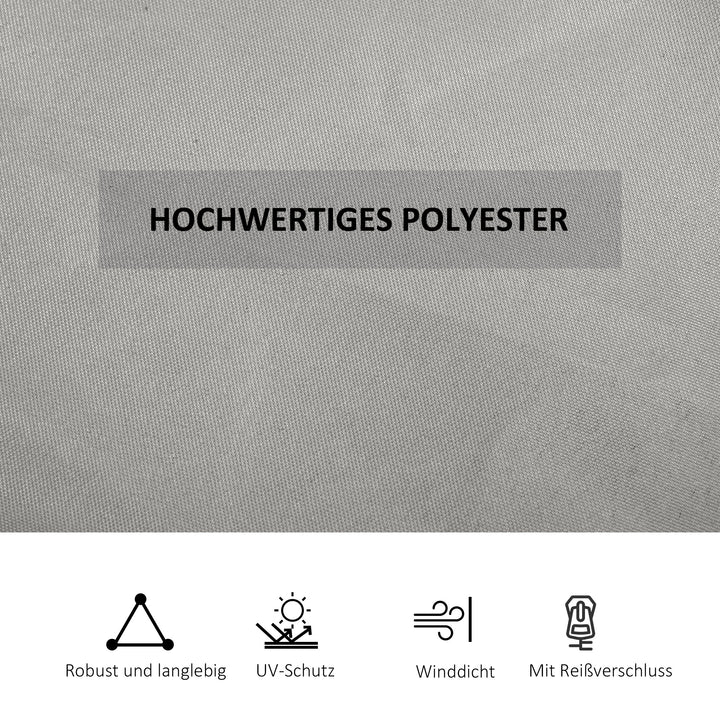 Reservegardin til pavillon, sæt med 4, til 3x3m pavilloner, 302x205cm, lysegrå