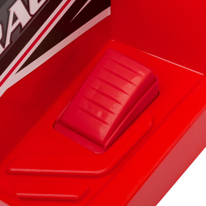 Elektrisk børne-atv med anhænger, 2,5 km/t, 50 minutters køretid, til 1,5 til 3 år, op til 25 kg, rød