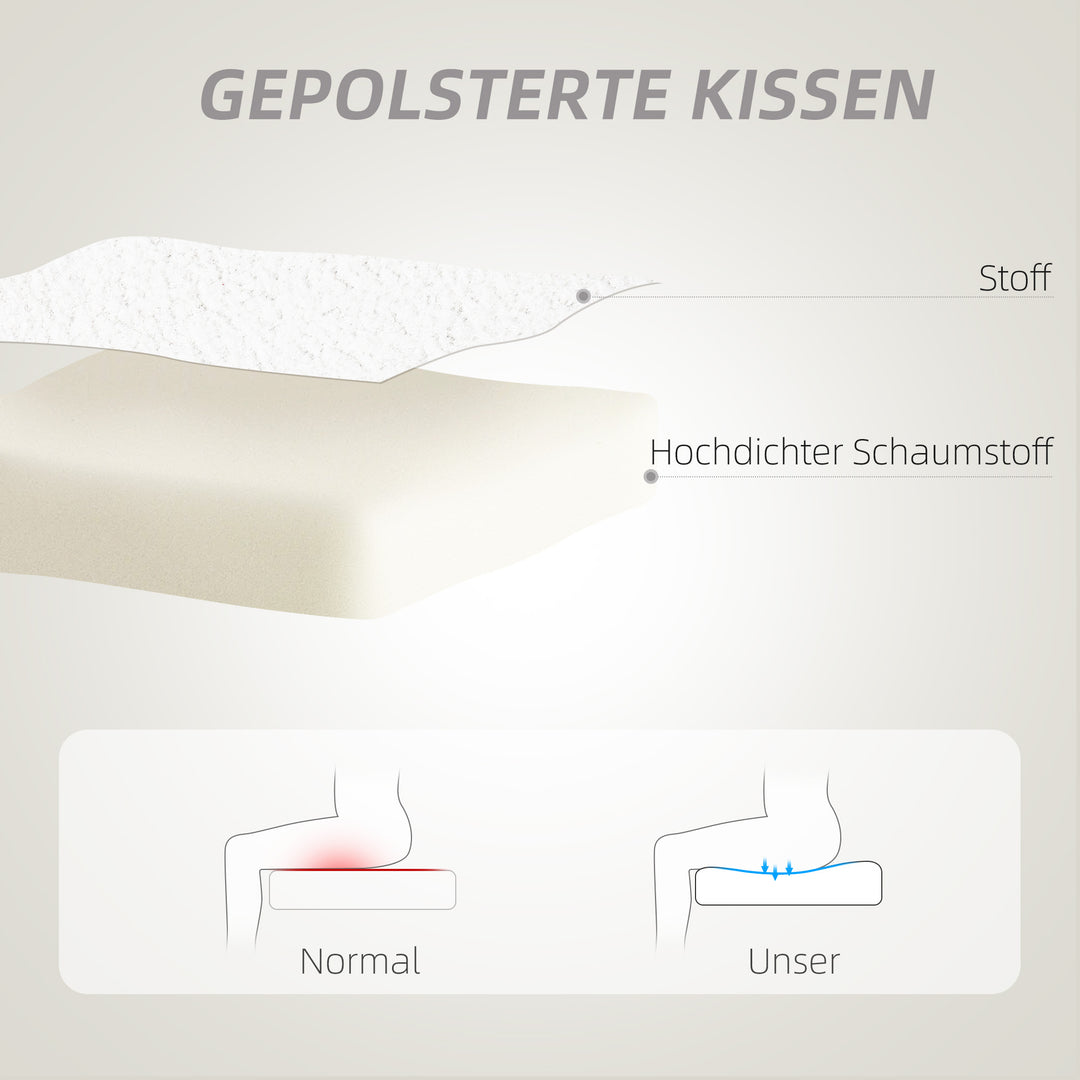 Skrivebordsstol, kontorstol, hjerteformet ryglæn, polstret, hvid