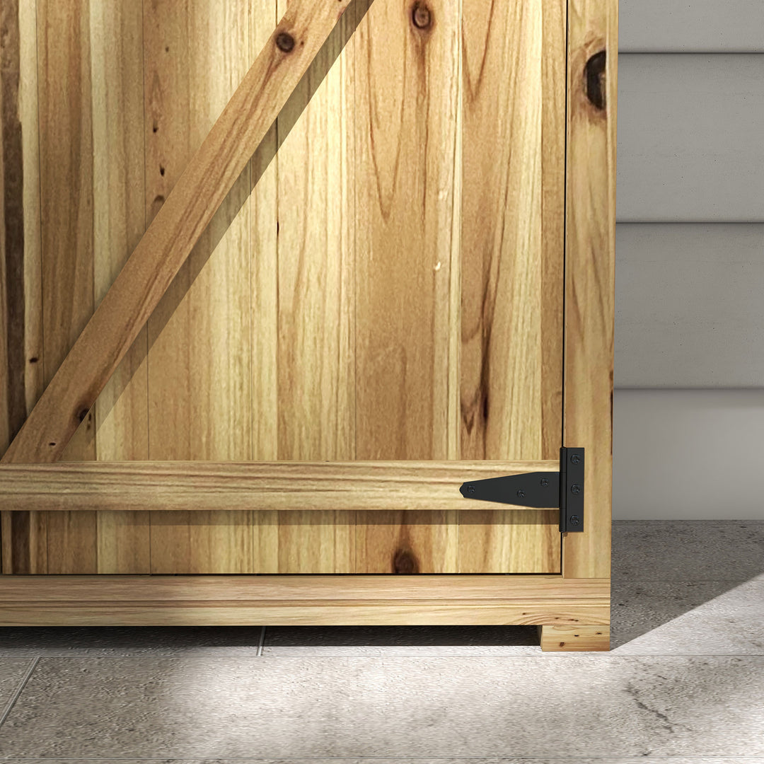 Garden house haveskur haveskab, vejrbestandigt, vintage design, 102 cm x 54 cm x 177 cm, naturlig