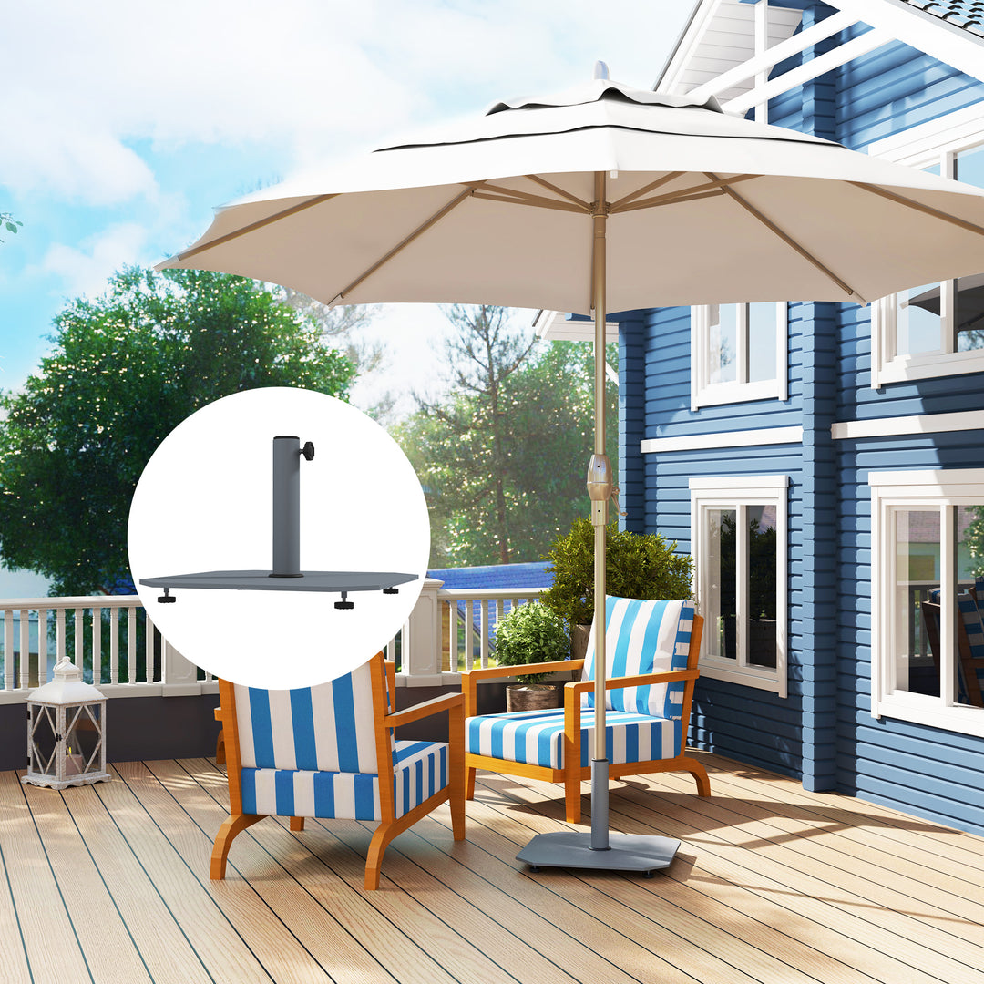 Metal parasolfod 18,5 kg parasolfod, firkantet paraplyholder til parasol 32/38/48 mm