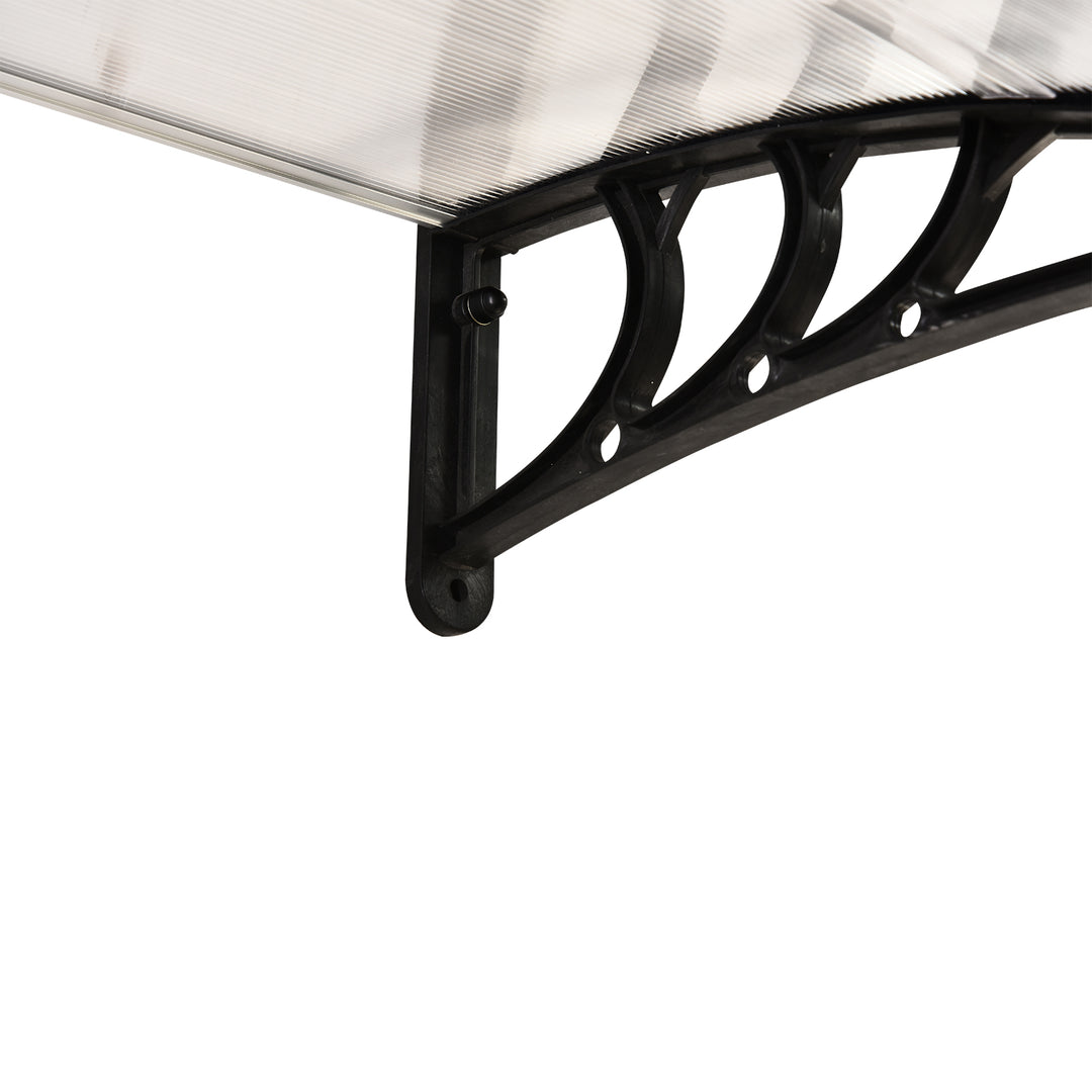 Baldakin til hoveddør 75 x 100 cm nedhængt baldakin tagdækning polycarbonat hvid