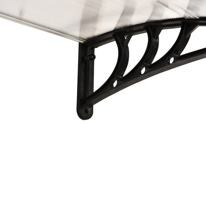 Baldakin til hoveddør 75 x 100 cm nedhængt baldakin tagdækning polycarbonat hvid