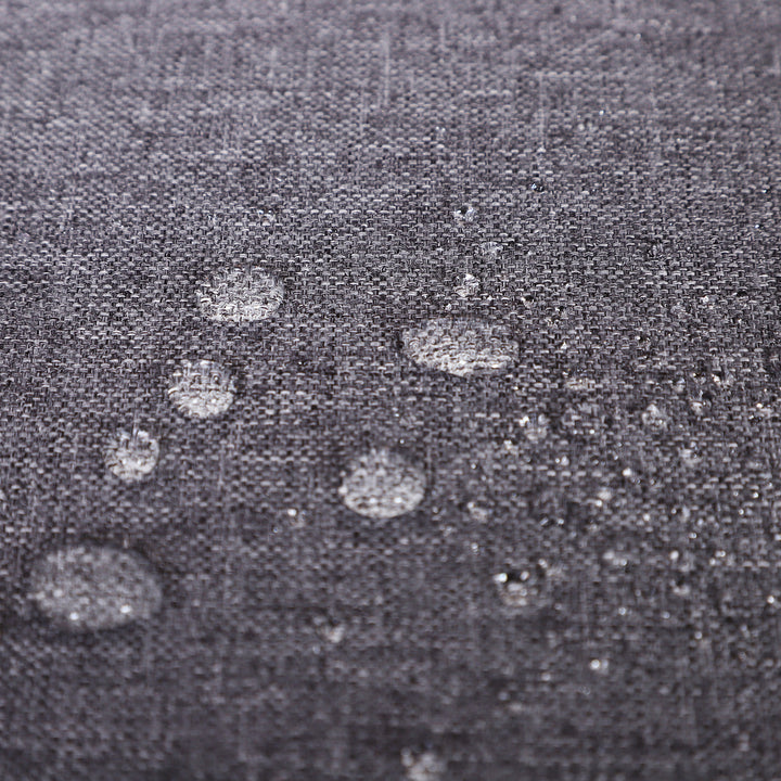 Havemøbelsæt med fire dele, siddegruppe, sofa med sædehynder, bord med opbevaringsplads, polyester, grå, 138 x 69 x 63 cm