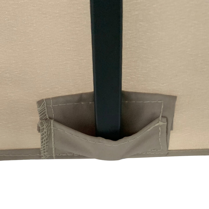 Havepavillon 3 x 3 m havetelttag med ventilationshuller partytelt med 4 sidepaneler vejrbestandig aluminium polyester khaki