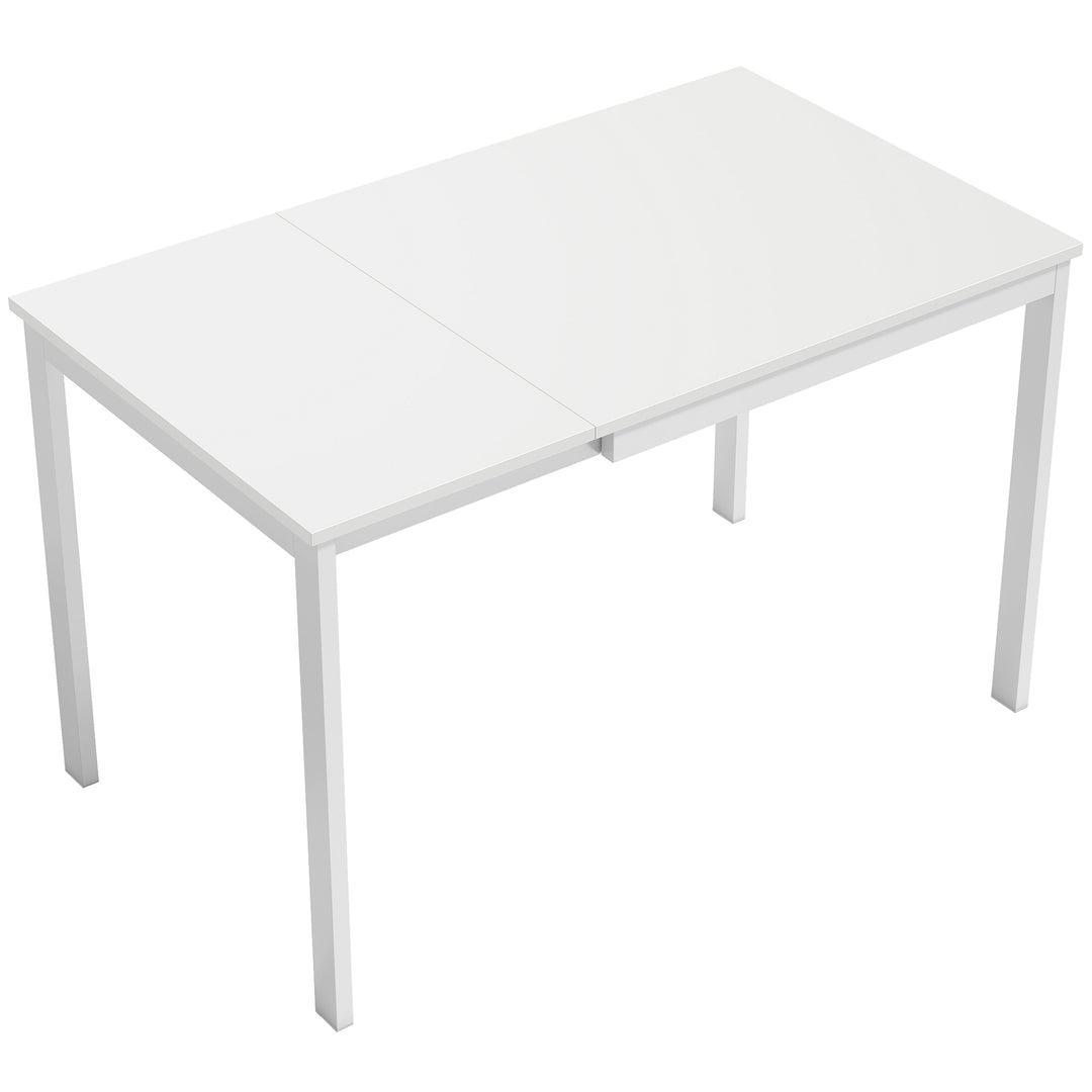 Udtrækkeligt spisebord 80-120 cm til 4-6 personer, pladsbesparende køkkenbord med nem udtræksmekanisme, naturfarvet
