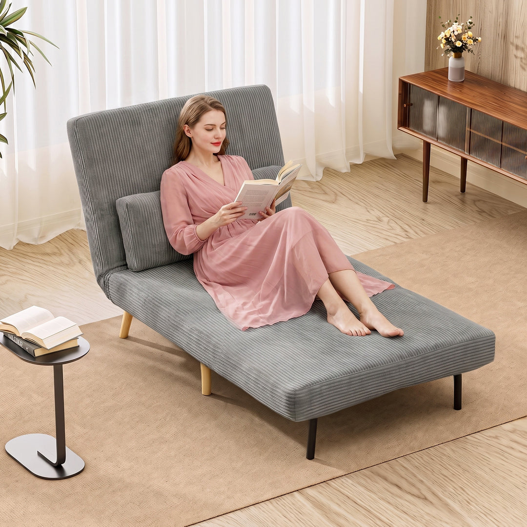 Sovestol 3 i 1 sovesofa med sengefunktion, 90x190 cm mørkegrå