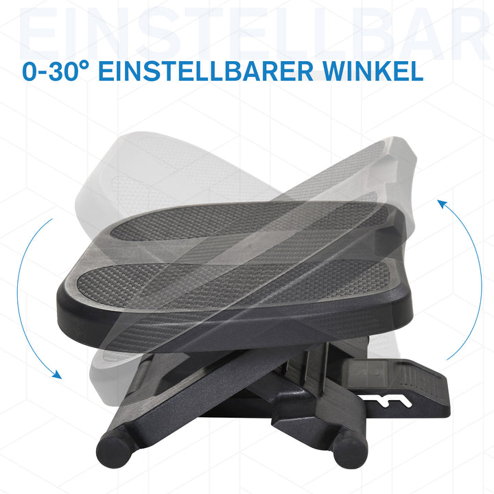 Fodstøtte, fodstøtte, højdejusterbar, 0-30° hældning, sort