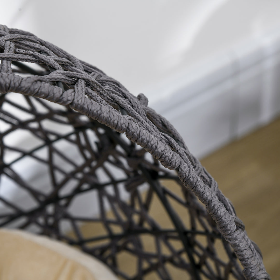 Kattekurv, kattehule inklusive hynde, 2-delt, 50 cm x 50 cm x 60 cm, cremehvid + antracit