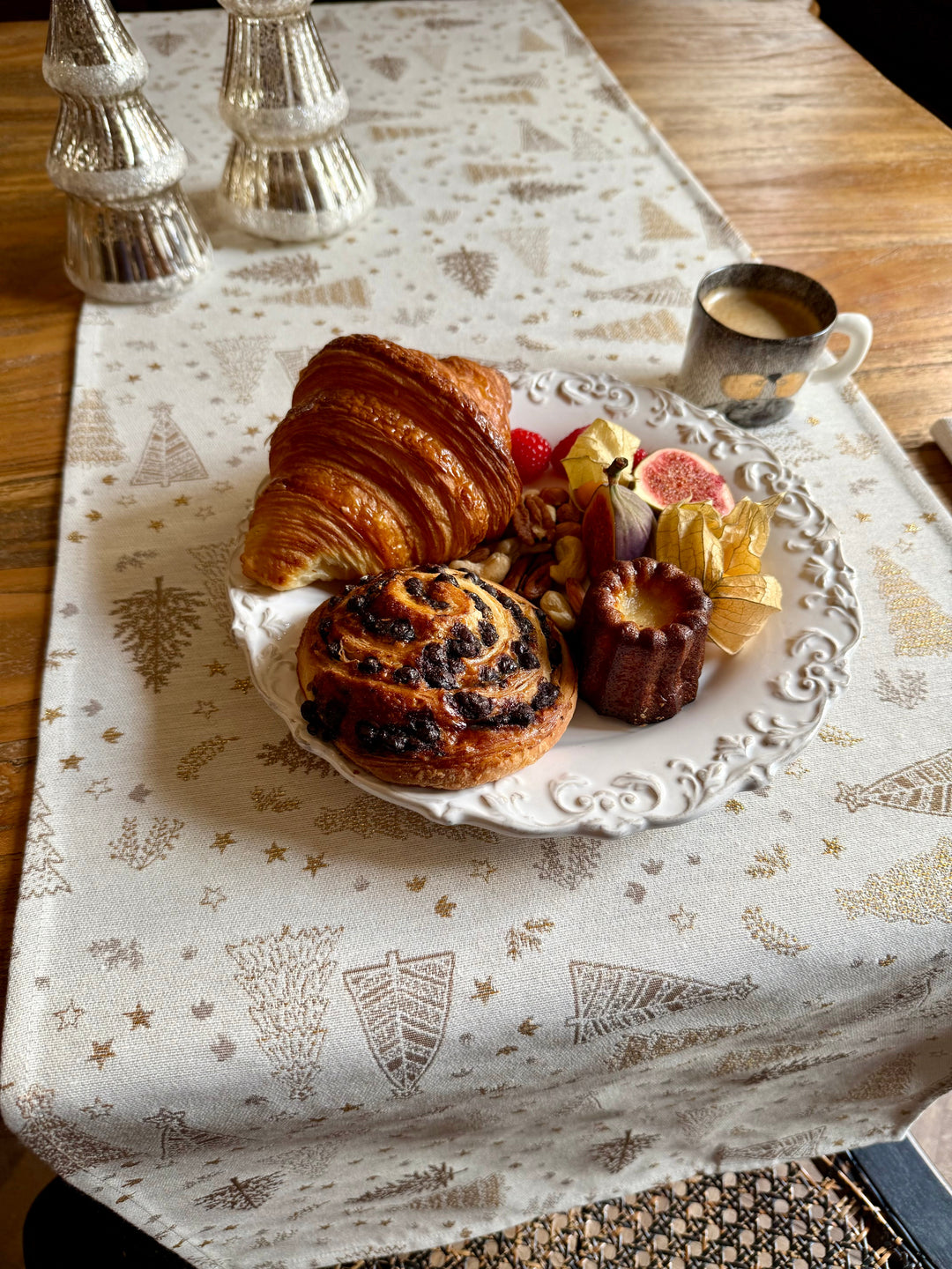 Lys bordløber med julemotiv, forskellige størrelser | Golden Forest