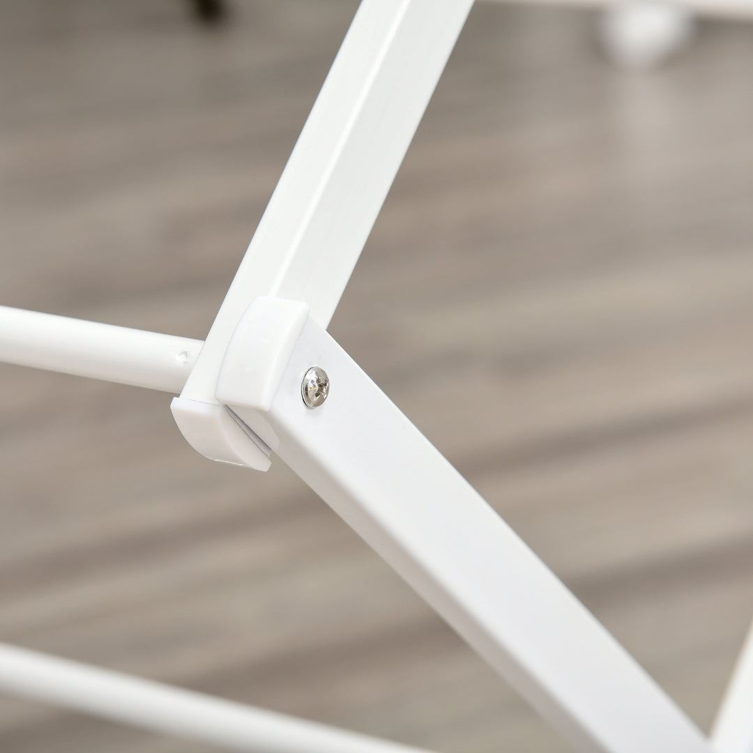 Sammenklappelig tørrestativ med 8 etager tørrestativ tørretumbler tørrestativ tørrestativ metal plastik hvid 74 x 35 x 144 cm