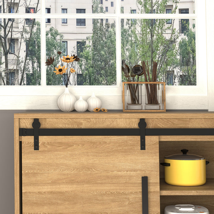 200 cm skydedør komplet sæt skydedørsbeslag med gulvskinne, ruller skydedørssystem til enkelt træskydedør