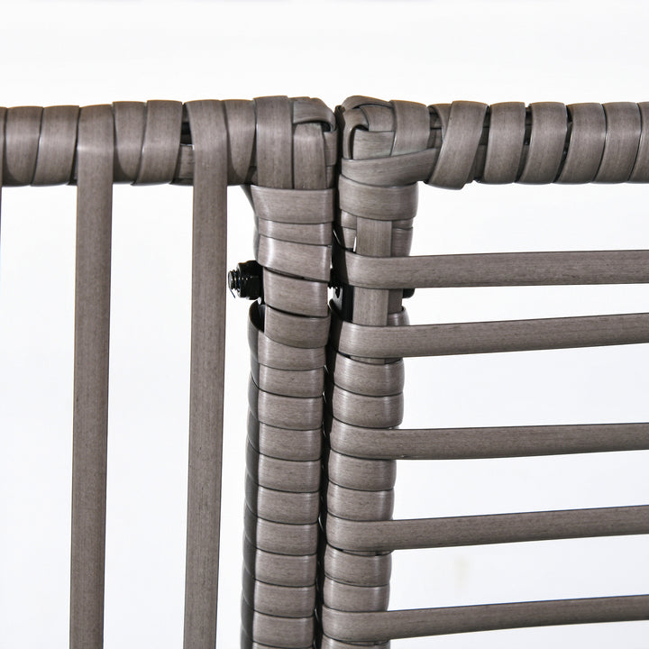 Blomsterkasse med espalier, vejrbestandig, polyrattan, 103 x 29 x 103 cm, grå